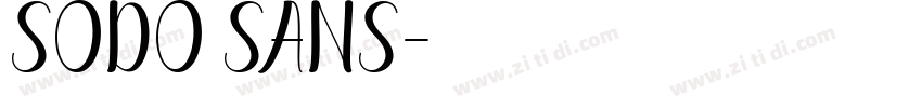 Sodo Sans字体转换